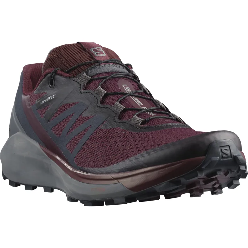 Salomon Sense Ride 4 Women's Trail Running Shoe in Wine Tasting/Quiet Shade/Ebony-4